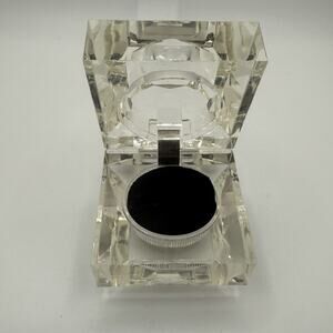 Fancy Ring Box Holder Presentation Acrylic Black Velvet Heavy Made In USA Gift